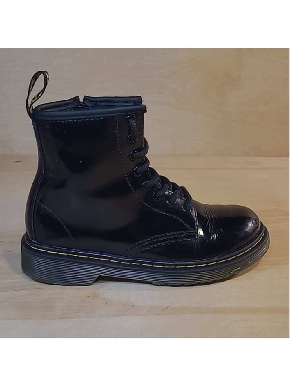 Dr. Martens 1460 J Black Patent Leather Kids Boots